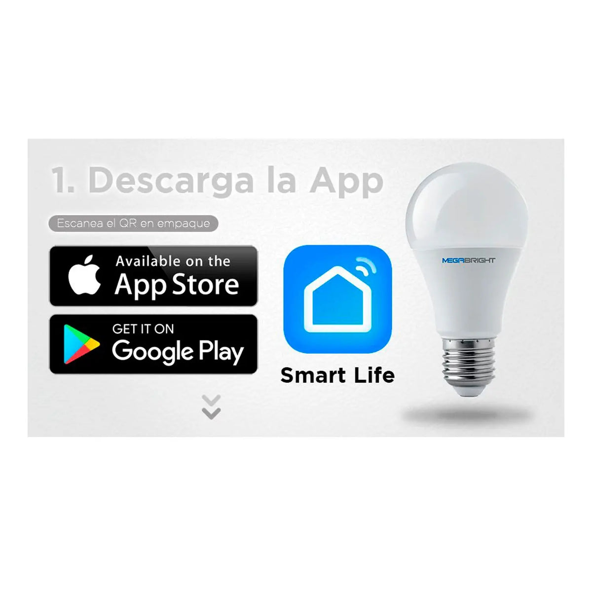Ampolleta Led Smart A60 10W E27 Wifi Megabright®