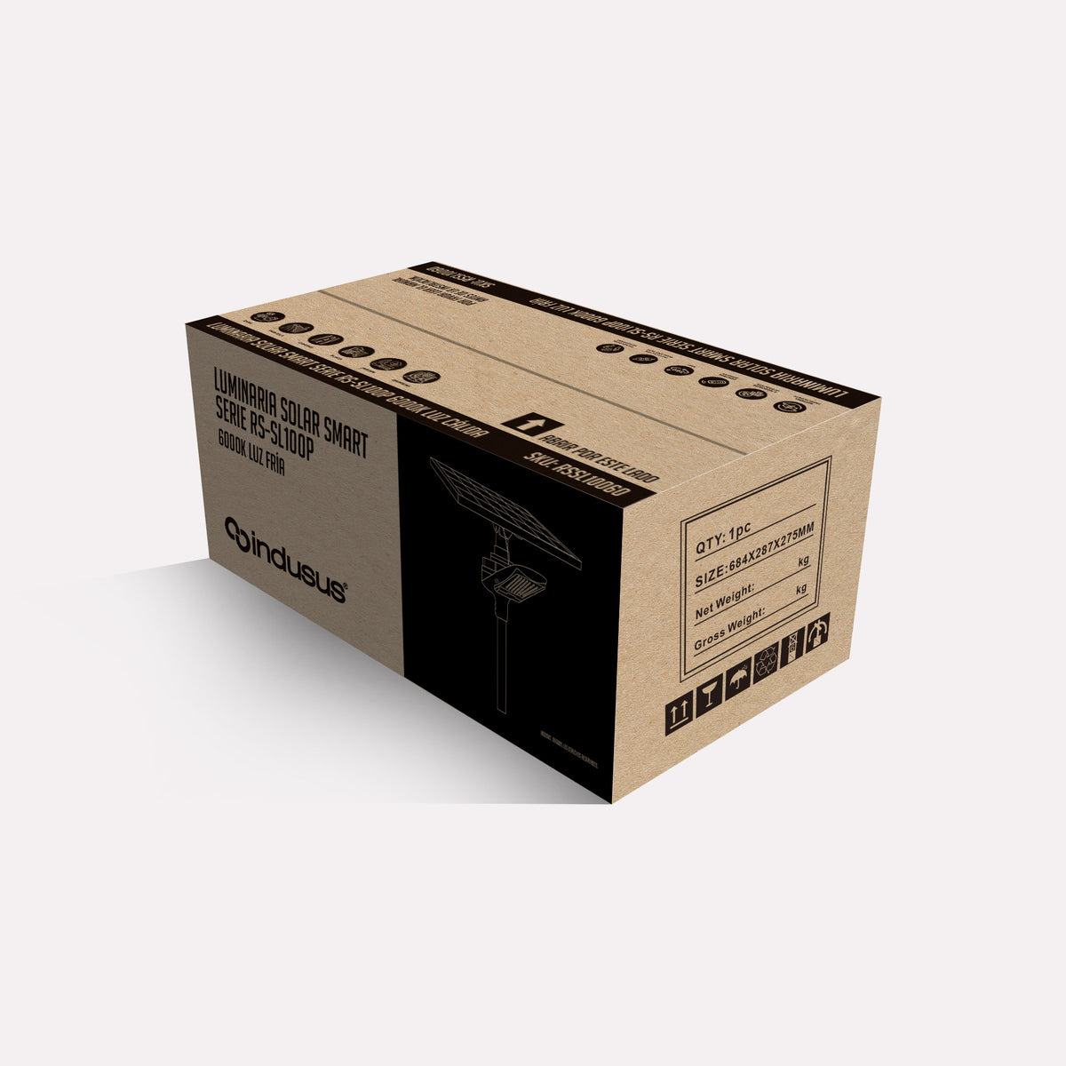 Luminaria Solar Smart RS-SL100P 600W