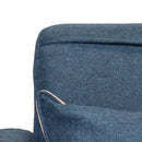 Sofá 2 Cuerpos Lino Azul 137x80x60 Cm