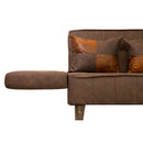 Sofá Cama 2 Cuerpos Modular Felpa Soro Velvet Marrón 137x80x60 cm