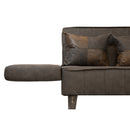 Sofá Cama 2 Cuerpos Modular Poliuretano Gris 137x80x60 Cm