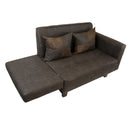 Sofá Cama 2 Cuerpos Modular Poliuretano Gris 137x80x60 Cm