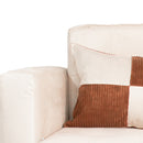 Sofá Cama 2 Cuerpos Modular Felpa Soft Beige 137x80x60 cm