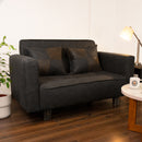 Sofá Cama 2 Cuerpos Modular Poliuretano Gris 137x80x60 Cm