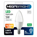 Ampolleta Led C37 Vela 5W/3000K E-14