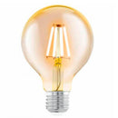 Ampolleta Led G80 Yellow Glass E27 6W Vintage