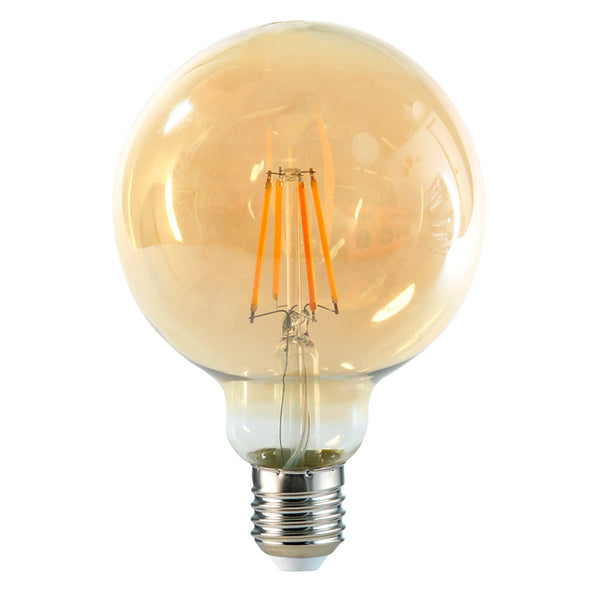 Ampolleta LED G95 Yellow Glass E27 6W VINTAGE
