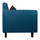 Sofá 2 Cuerpos Lino Azul 137x80x60 Cm