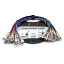 Pack 6 Unidades Cable 40 Cm De Guitarra / Bajo Cm-05