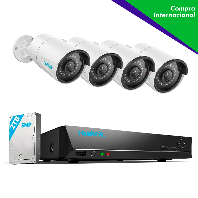 Reolink 8CH 5MP Seguridad: Kit Cámaras IP Con NVR 2TB