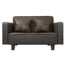 Sofá Cama 2 Cuerpos Modular Poliuretano Gris 137x80x60 Cm