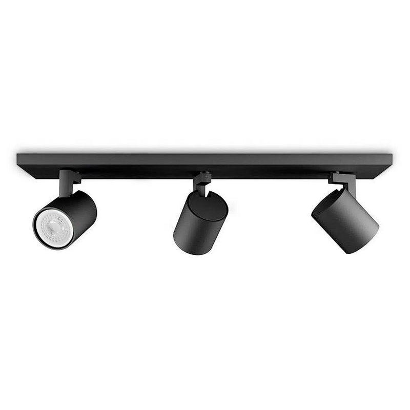 Barra Sobrepuesta Triple GU-10 Negro Mate P3