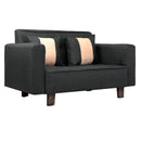 Sofá 2 Cuerpos Lino Gris 137x80x60 Cm