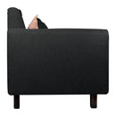 Sofá 2 Cuerpos Lino Gris 137x80x60 Cm