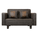 Sofá Cama 2 Cuerpos Modular Poliuretano Gris 137x80x60 Cm