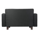 Sofá 2 Cuerpos Lino Gris 137x80x60 Cm