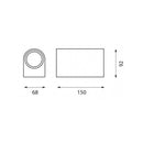Aplique GU-10 Luz Directa/Indirecta Blanco IP44