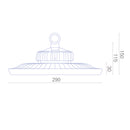 Campana Led Ufo Flat 150W 6000k