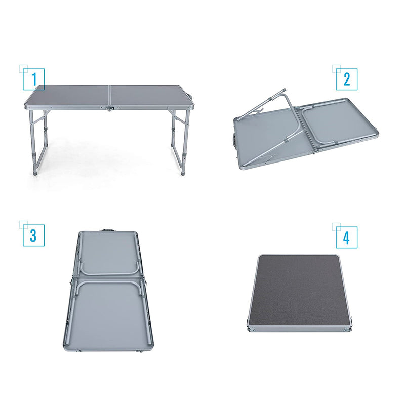 Mesa Para Acampar Plegable De Aluminio