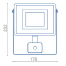Proyector LED 30W Telco Flat Pro 6000K Con Sensor