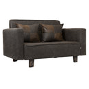 Sofá Cama 2 Cuerpos Modular Poliuretano Gris 137x80x60 Cm