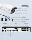 Kit De Cámaras Seguridad NVR Profesional Reolink 8CH 8MP 4K PoE 2TB HDD para grabación 24/7, RLK8-800B6-8MP H.265