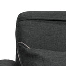 Sofá 2 Cuerpos Lino Gris 137x80x60 Cm