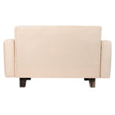 Sofá Cama 2 Cuerpos Modular Felpa Soft Beige 137x80x60 cm