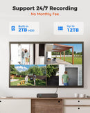 Kit De Cámaras Seguridad NVR Profesional Reolink 8CH 5MP PoE 2TB HDD para grabación 24/7, RLK8-410B4-5MP