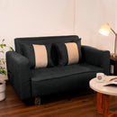 Sofá 2 Cuerpos Lino Gris 137x80x60 Cm