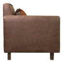 Sofá Cama 2 Cuerpos Modular Felpa Soro Velvet Marrón 137x80x60 cm