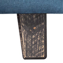 Sofá 2 Cuerpos Lino Azul 137x80x60 Cm