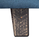 Sofá 2 Cuerpos Lino Azul 137x80x60 Cm