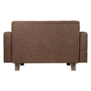 Sofá Cama 2 Cuerpos Modular Felpa Soro Velvet Marrón 137x80x60 cm