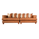 Sofá Modular Seccional Marrón Claro 270x95x68 cm