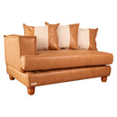 Sofá Modular Seccional Marrón Claro 270x95x68 cm
