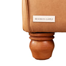 Sofá Modular Seccional Marrón Claro 270x95x68 cm