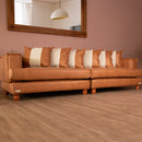 Sofá Modular Seccional Marrón Claro 270x95x68 cm