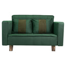 Sofá 2 Cuerpos Lino Verde 137x80x60 cm