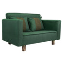 Sofá 2 Cuerpos Lino Verde 137x80x60 cm