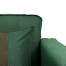 Sofá 2 Cuerpos Lino Verde 137x80x60 cm