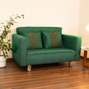 Sofá 2 Cuerpos Lino Verde 137x80x60 cm