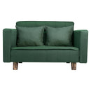 Sofá Cama 2 Cuerpos Modular Lino Verde 137x80x60 cm