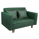 Sofá Cama 2 Cuerpos Modular Lino Verde 137x80x60 cm