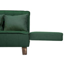 Sofá Cama 2 Cuerpos Modular Lino Verde 137x80x60 cm