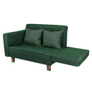 Sofá Cama 2 Cuerpos Modular Lino Verde 137x80x60 cm