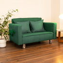 Sofá Cama 2 Cuerpos Modular Lino Verde 137x80x60 cm