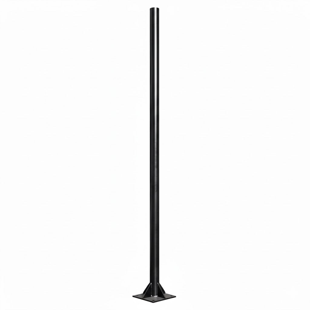 Poste Cilíndrico 3,8 Metros Modelo T3800CL63 Negro