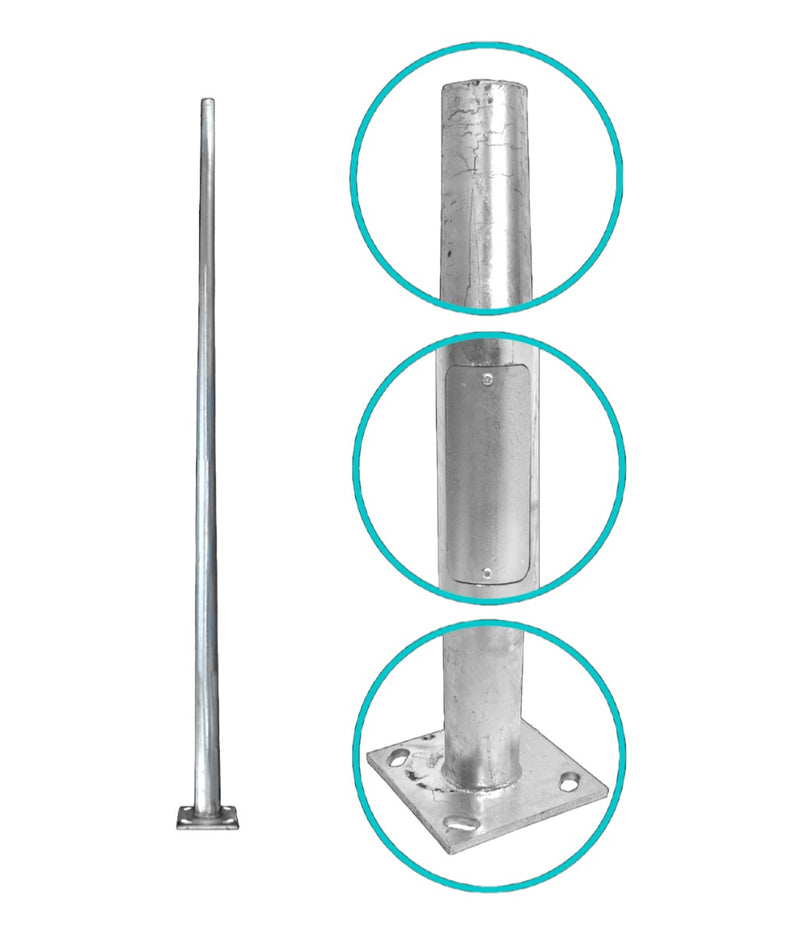 Poste Acero Galvanizado Cónico Tubular 5 Metros