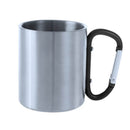 Taza Portátil Acero Inoxidable Con Mosqueton Para Camping